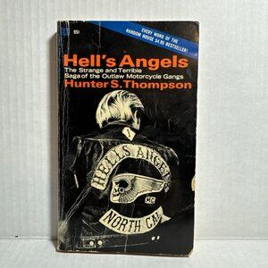 Hell's Angels by Hunter S. Thompson Vintage PAPERBACK  Fourth Printing 1967-1968